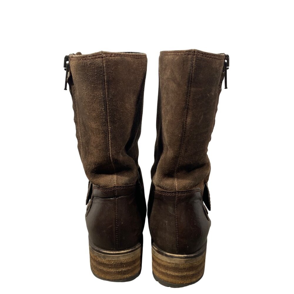 Clarks Womens Majorca Isle Leather & Suede moto Boots Size 9 brown - Picture 5 of 11